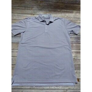 Holderness & Bourne Mens Size Large The Sutton Golf Polo Shirt Striped White Red